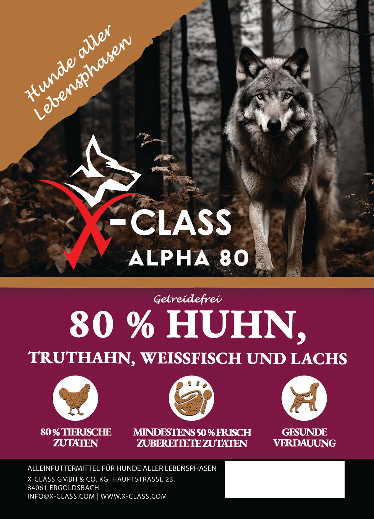 ALPHA 80 - 80% Huhn, Truthahn, Weisfisch & Lachs