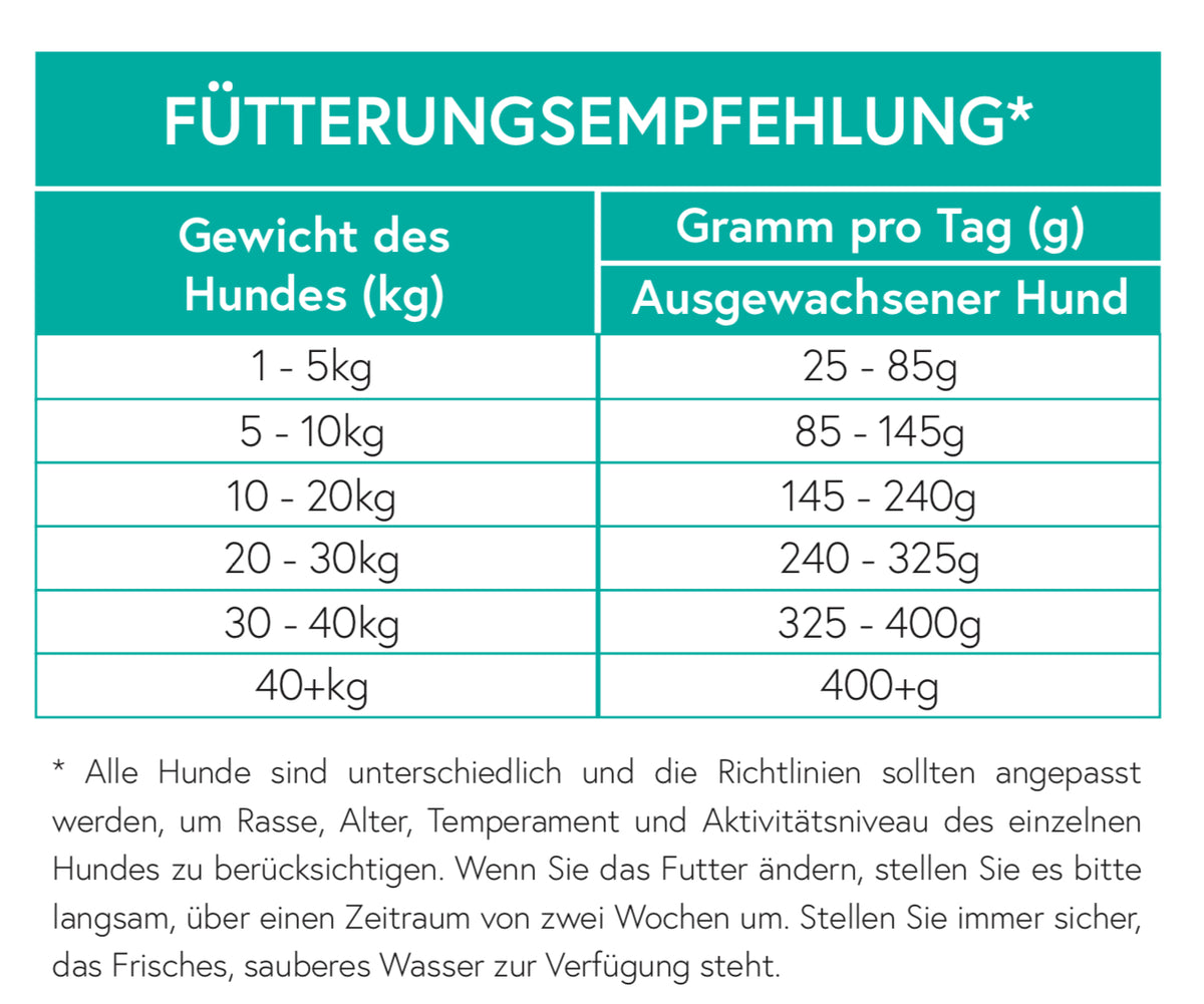 Getreidefrei Schellfisch mit Süßkartoffel und Petersilie für ausgewachsene Hunde